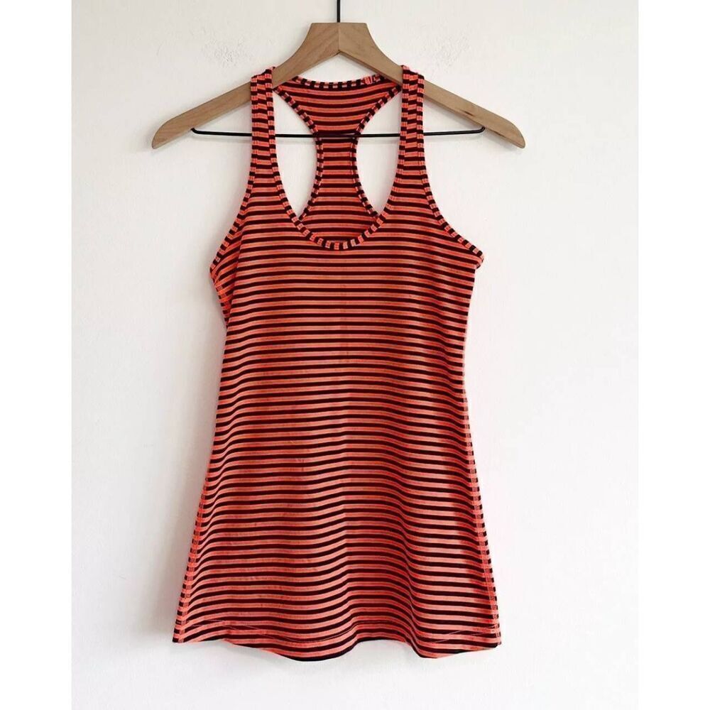 Lululemon Women’s Orange & Blue Striped Tank Top Size XS /0